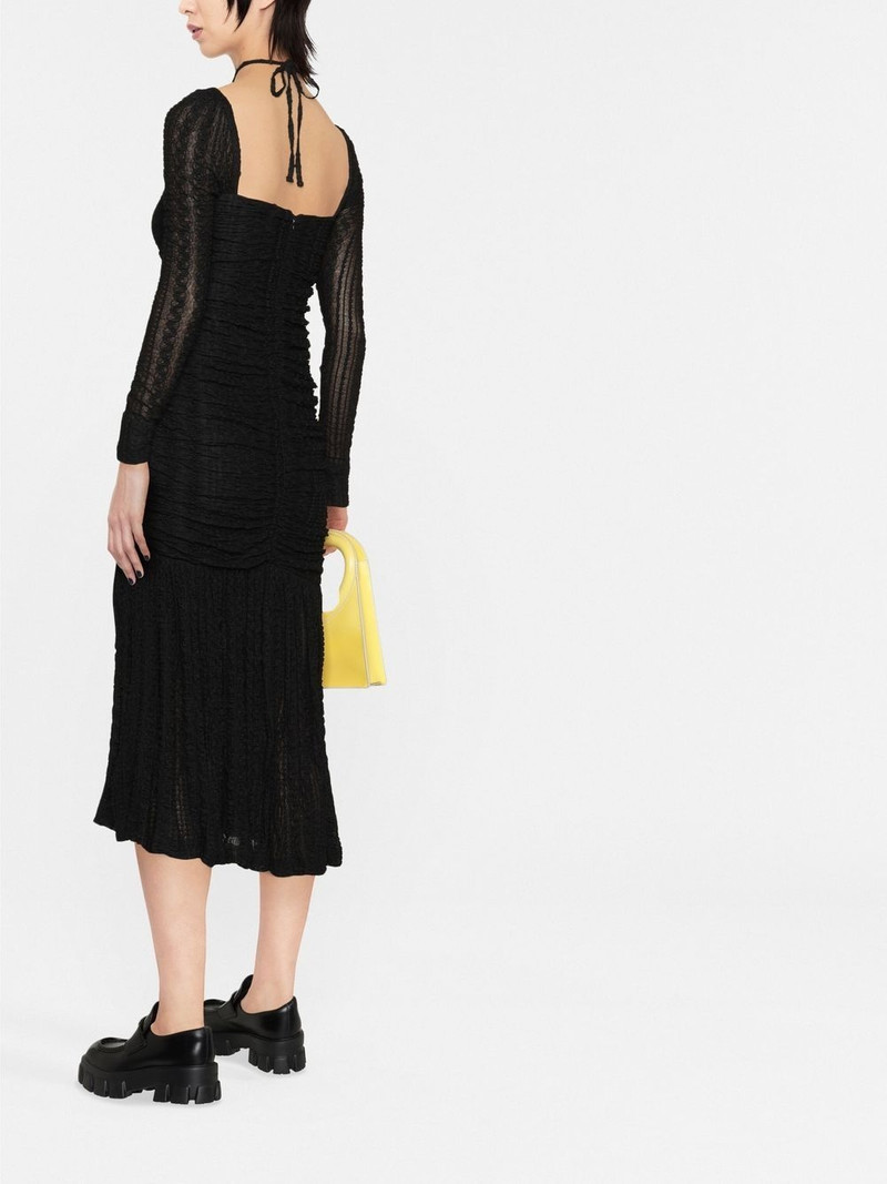 halterneck ruched dress 3