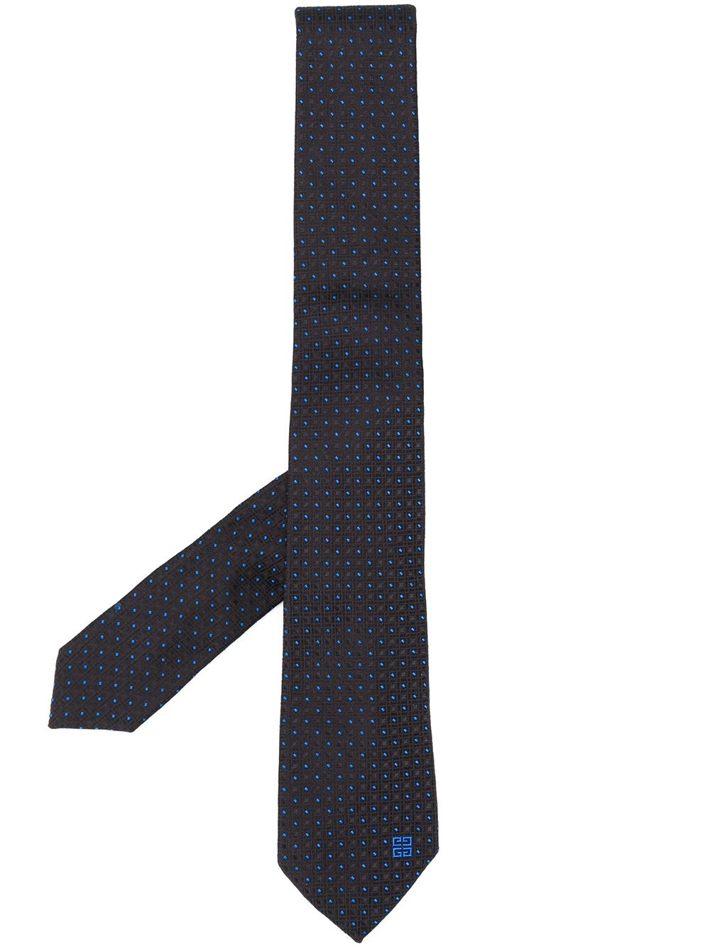 polka-dot silk tie - 1