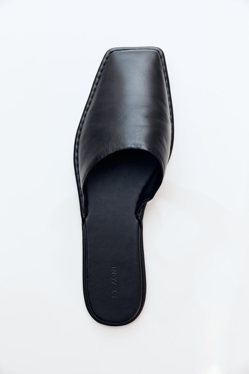 Soft Square Toe Flat - Black 6