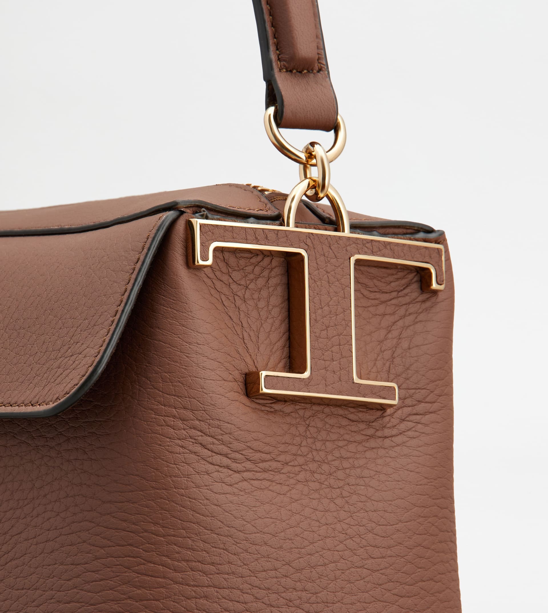 TOD'S T CASE BAULETTO IN LEATHER SMALL - BROWN - 8