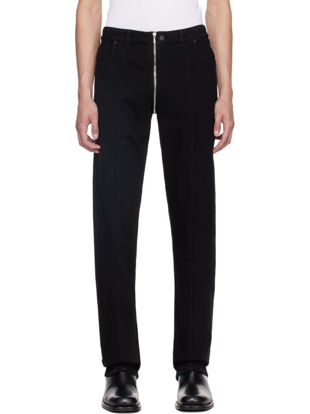 Black Zipped Jeans - 1