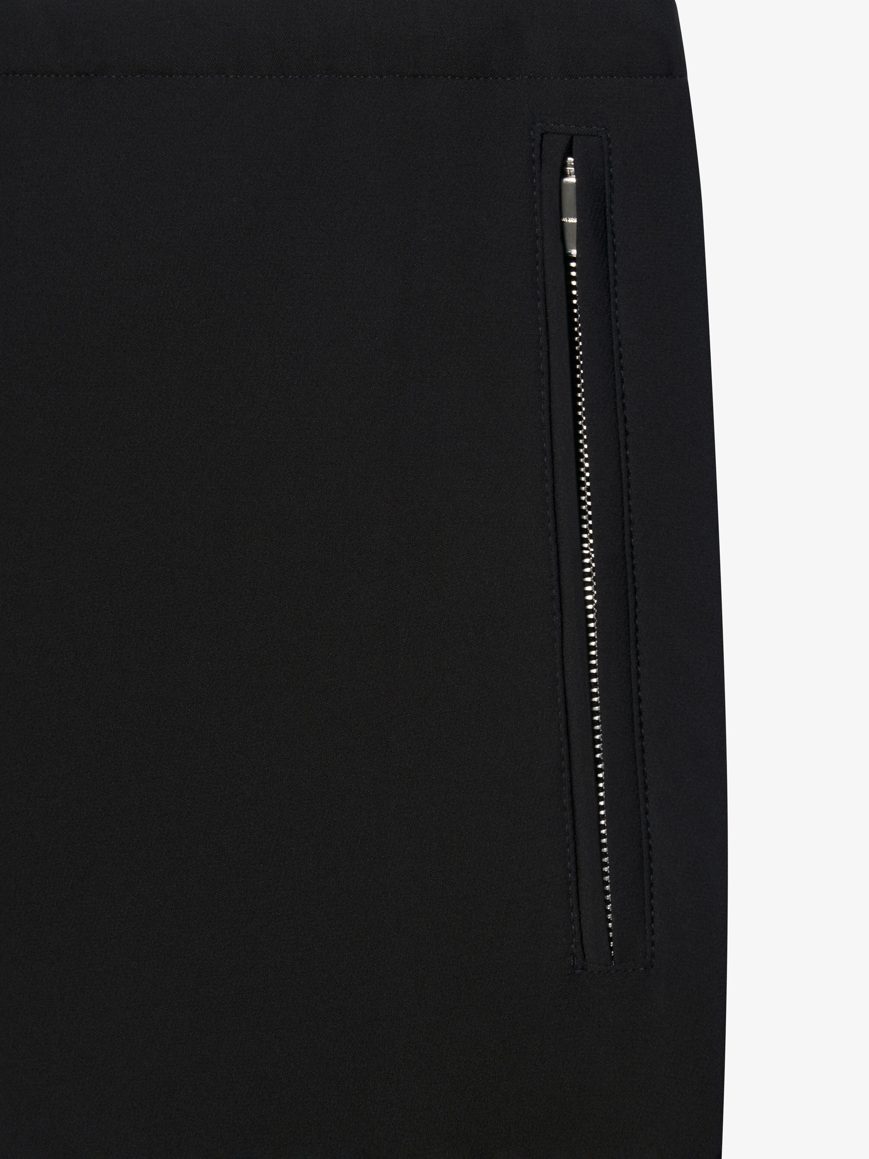 SKINNY FIT JOGGER PANTS IN TECHNICAL FIBER WITH METALLIC ZIPS - 5