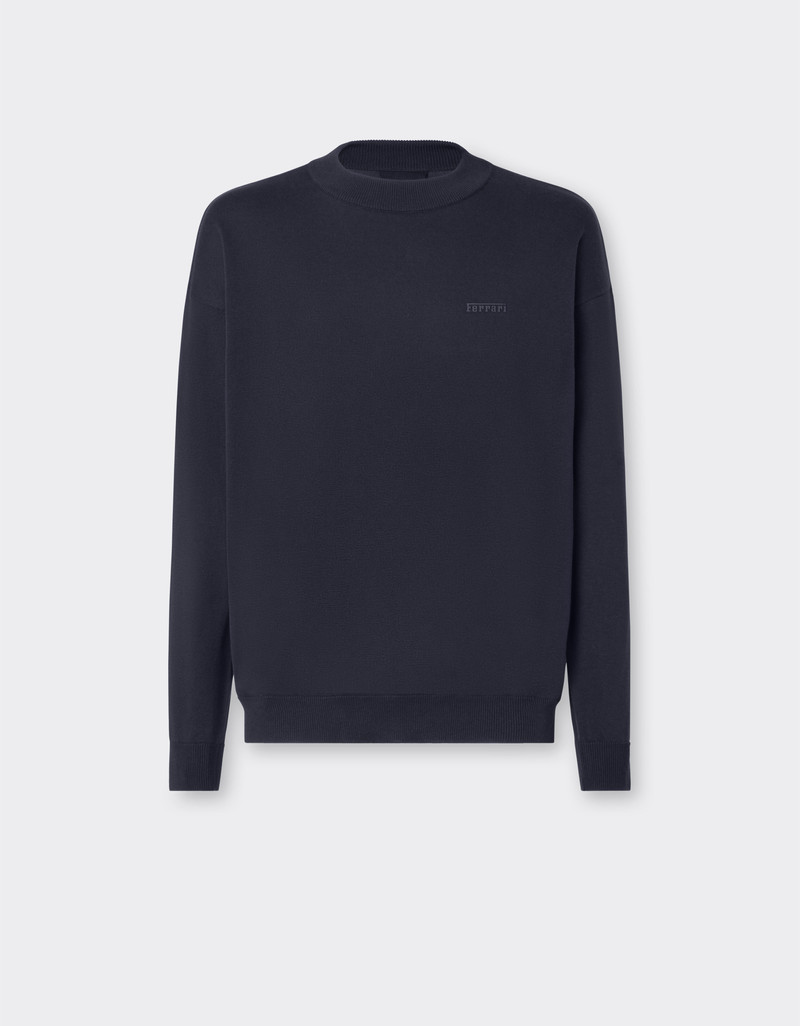Cotton and silk long sleeve sweater 1