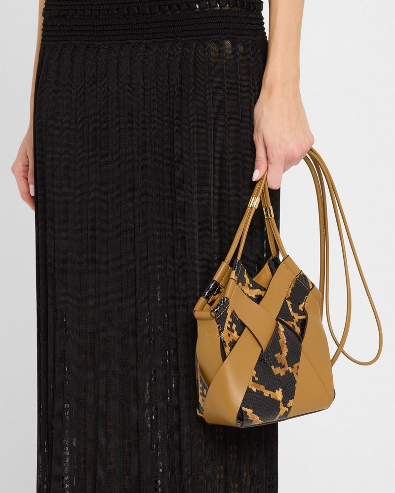 ULLA JOHNSON Charlotte Snake-Print Leather Crossbody Bag outlook