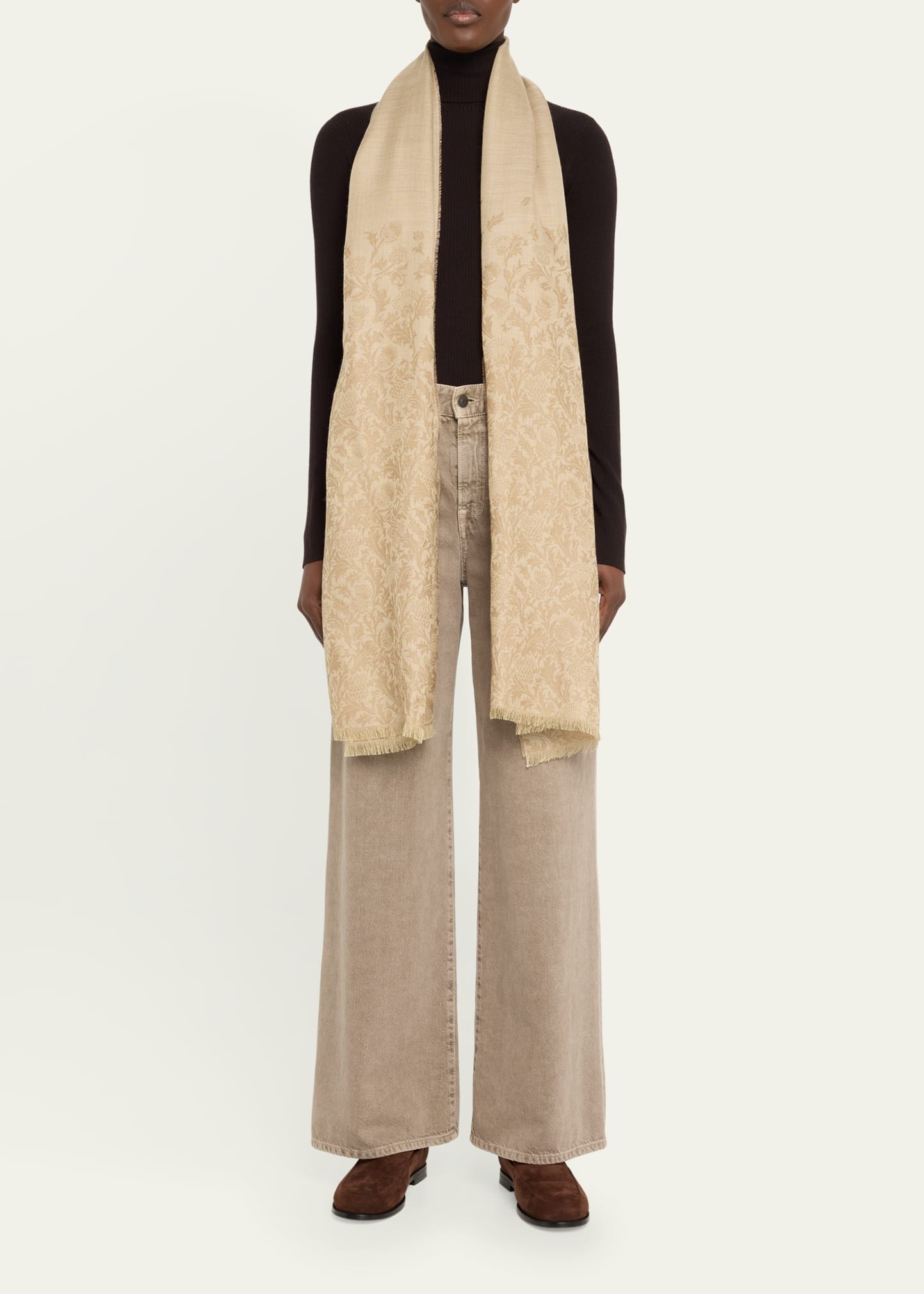 Printed Cashmere-Silk Scarf - 2