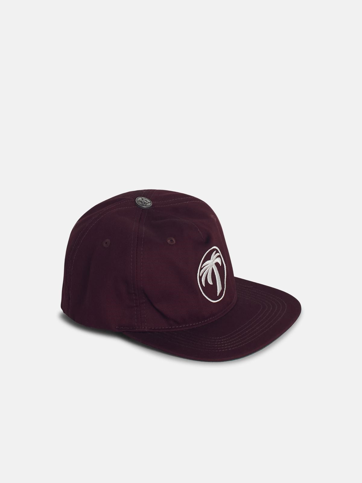 OVAL' BURGUNDY COTTON CAP - 2