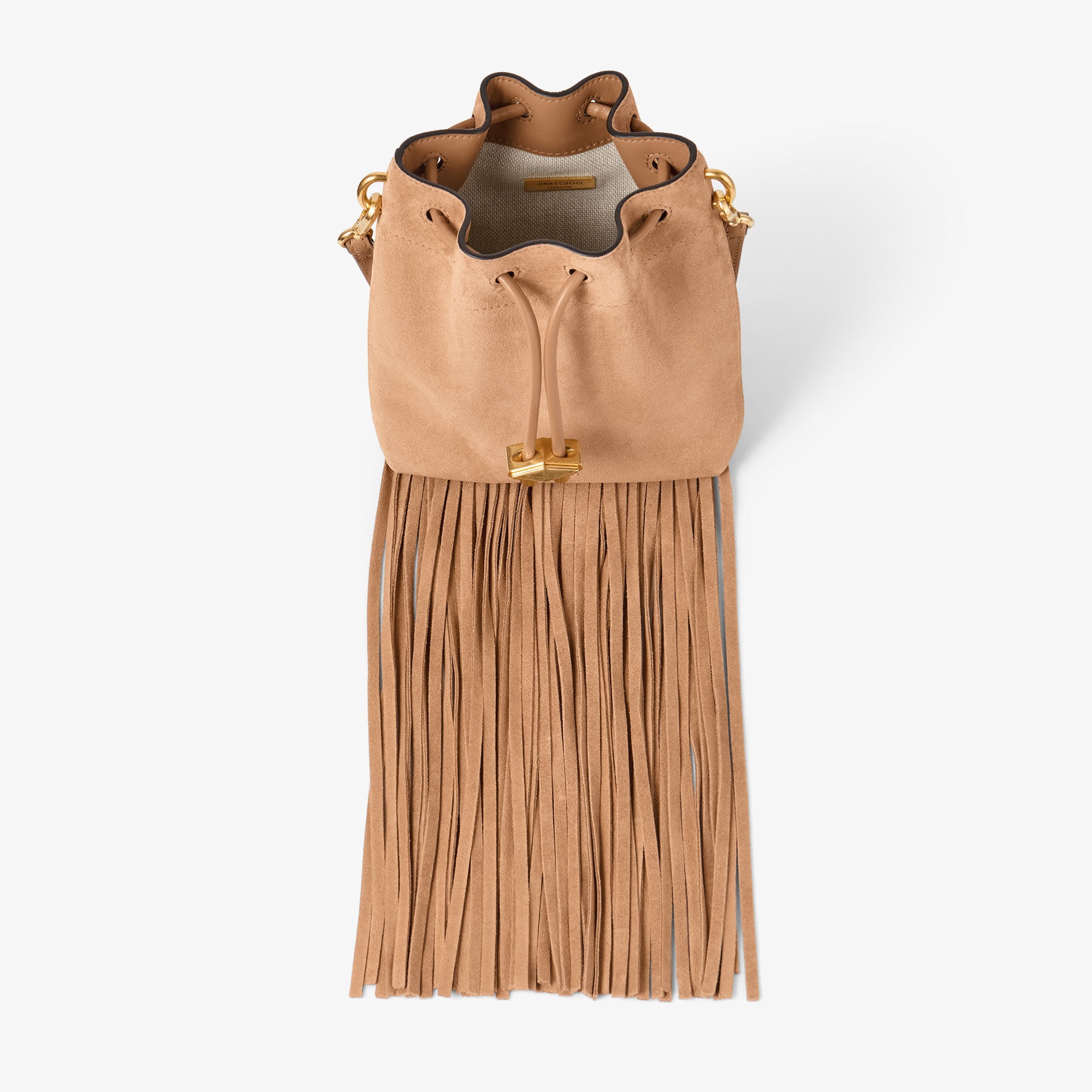 Cinch Mini
Toffee Suede Mini Bag with Suede Fringe Tassels - 5