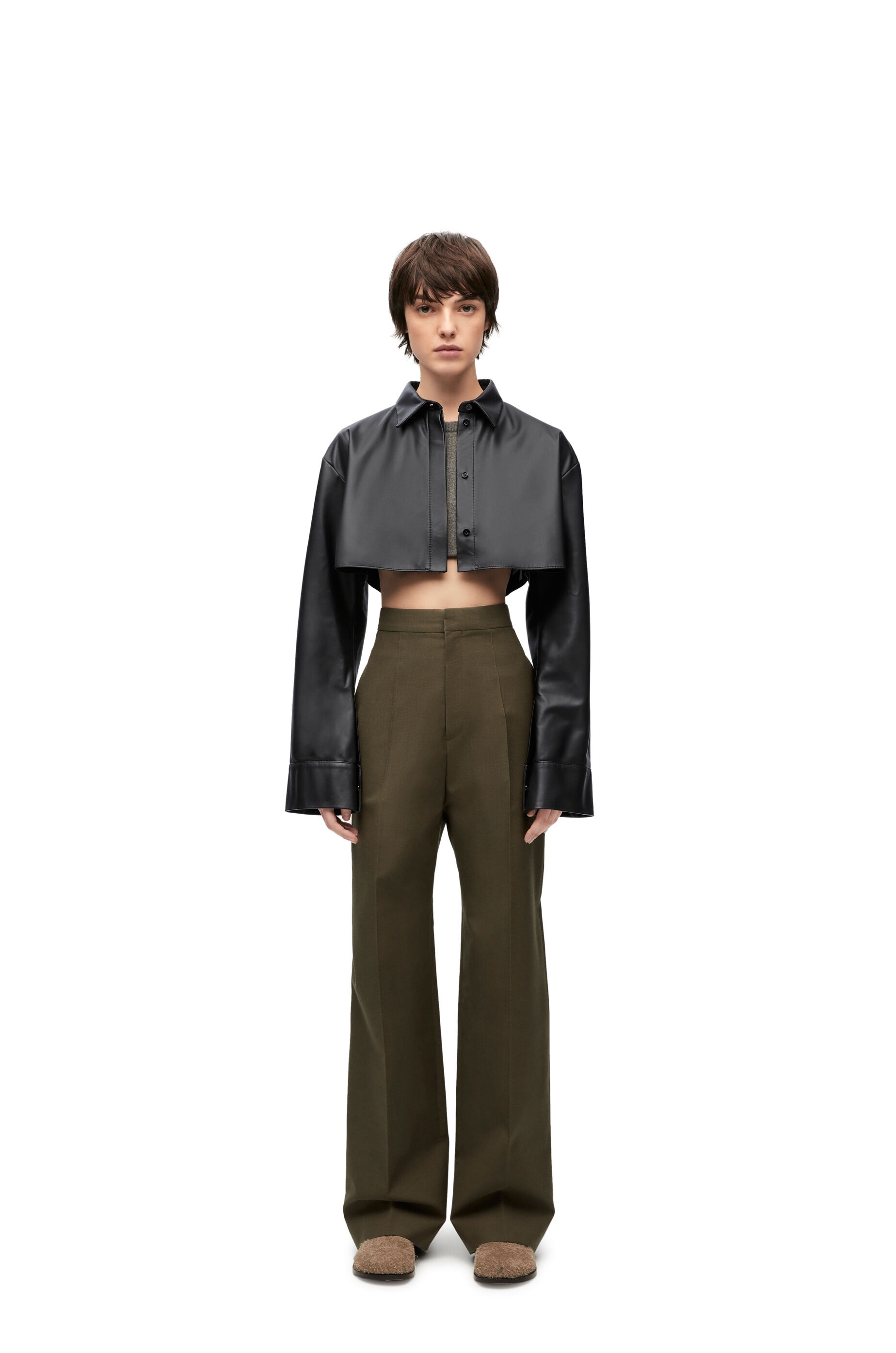High waisted trousers in wool - 2
