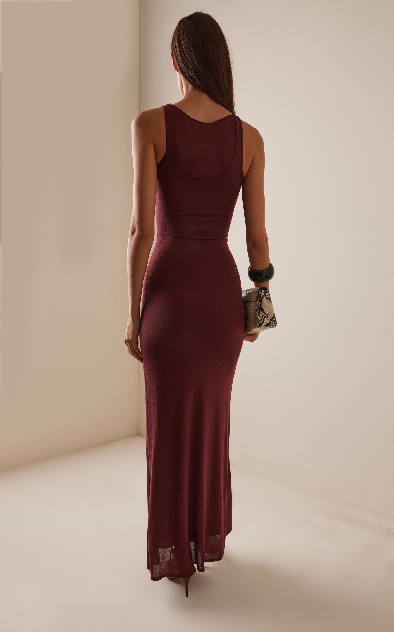 Exclusive Fynn Knit Maxi Dress burgundy - 4