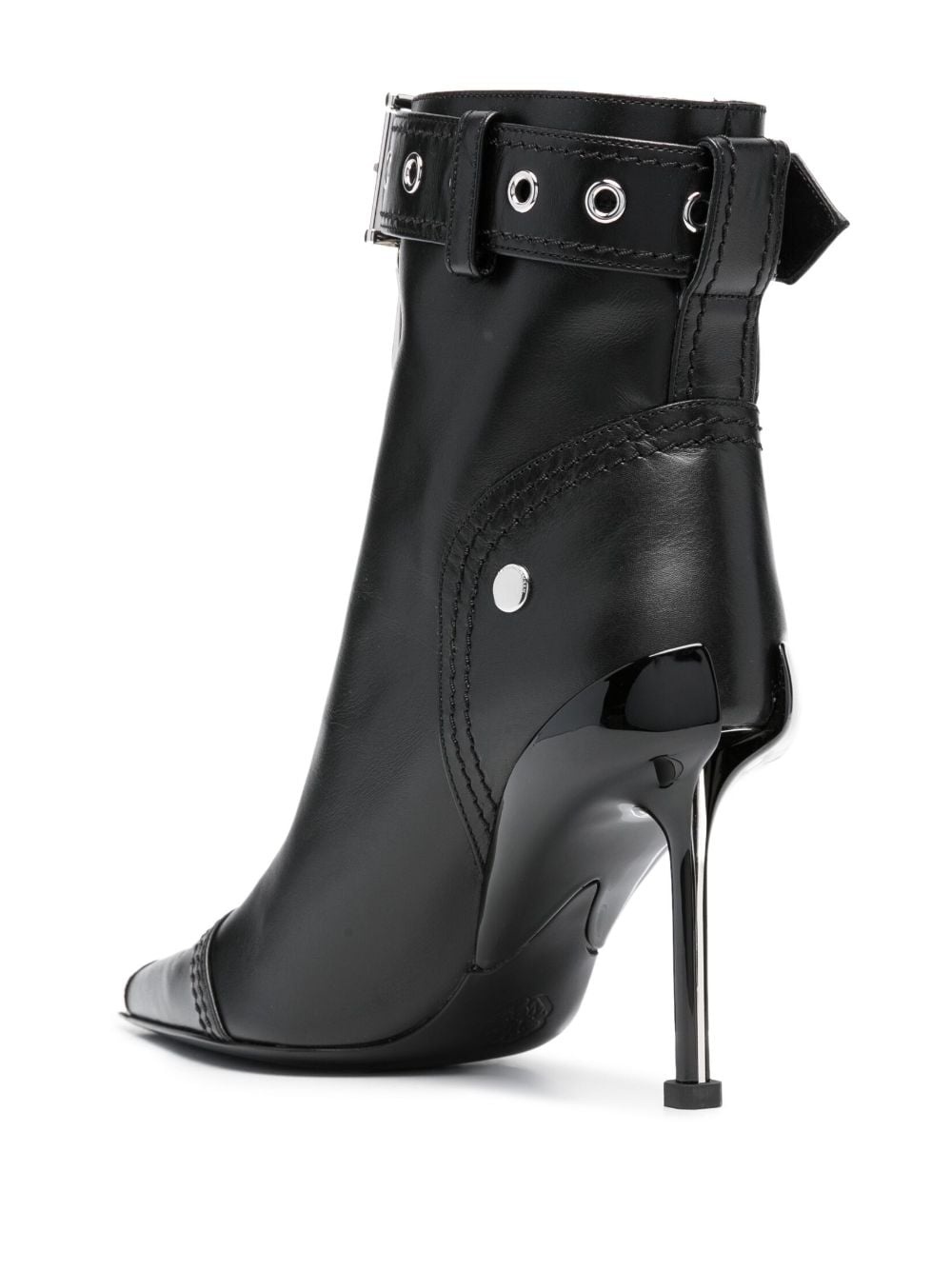 buckle-fastening leather ankle boots - 3
