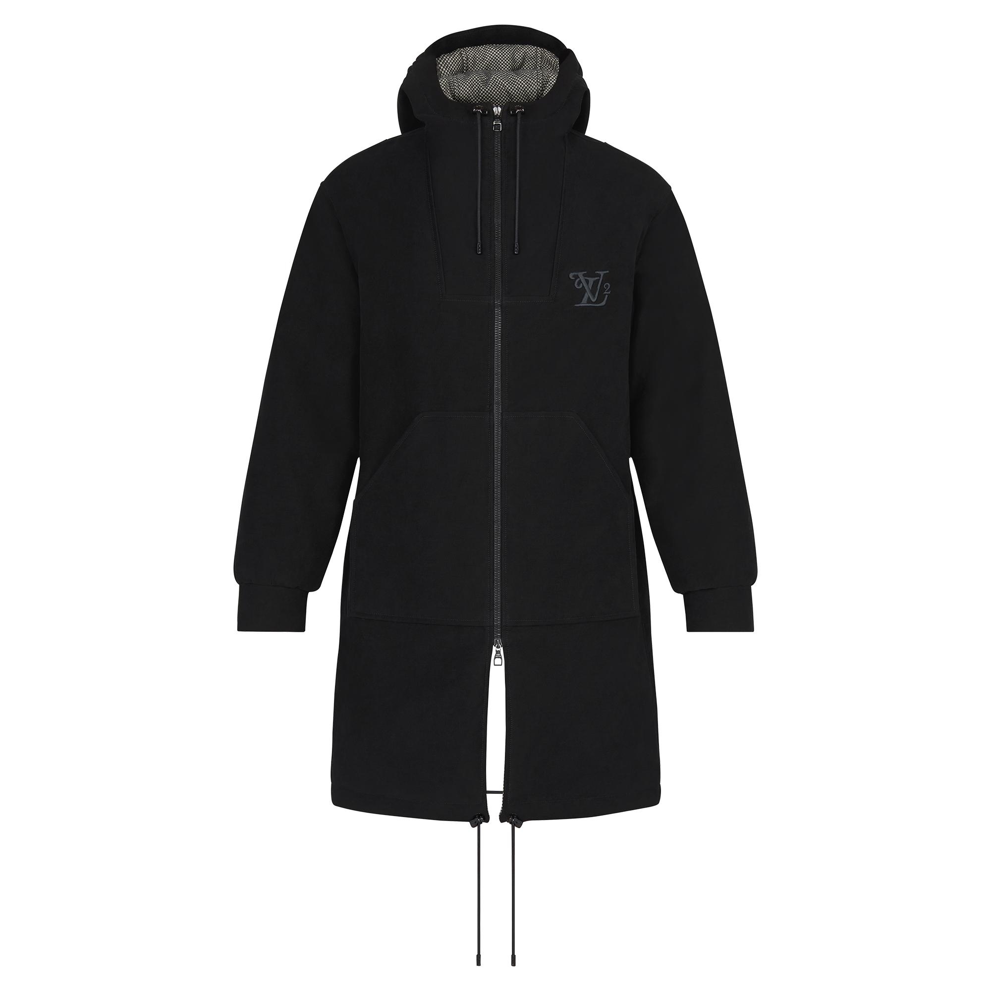 Embroidered LV Padded Moleskin Parka - 1