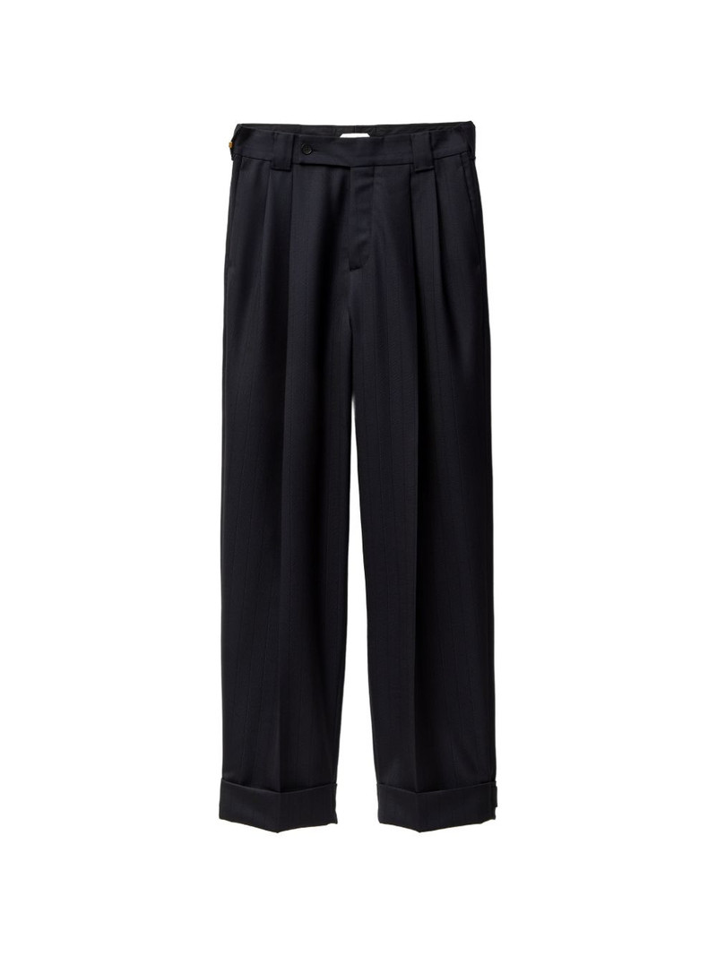 pinstripe wool twill oversized pants 1