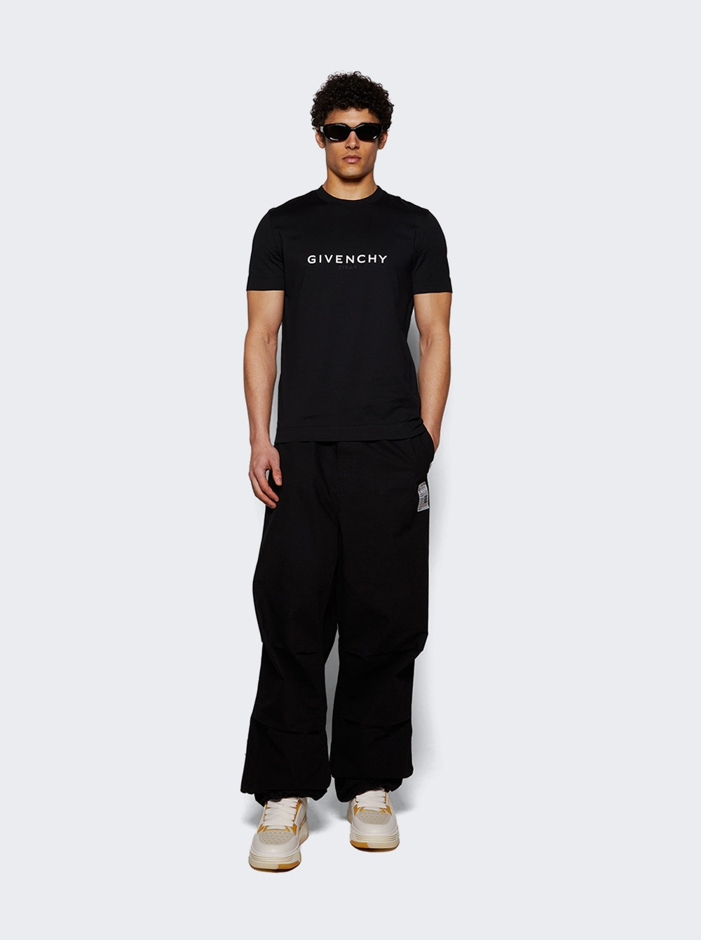 Slim Fit Reverse Print Tee Black - 5