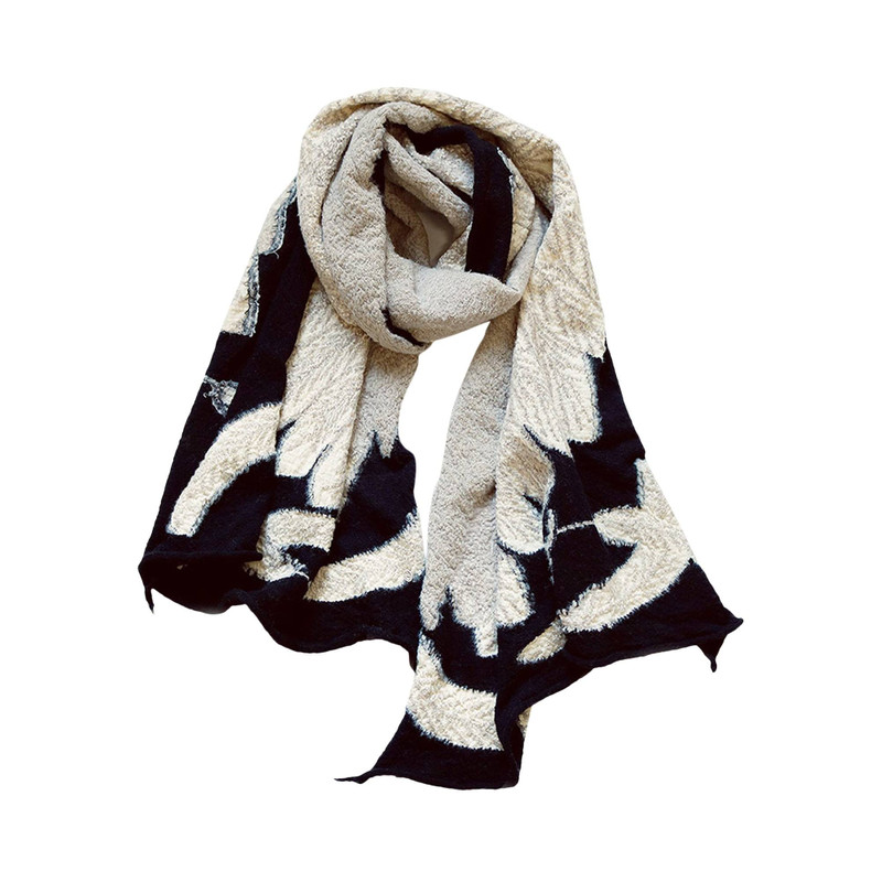 Kapital Fulling Wool Scarf Ohwashi 'Black' 1