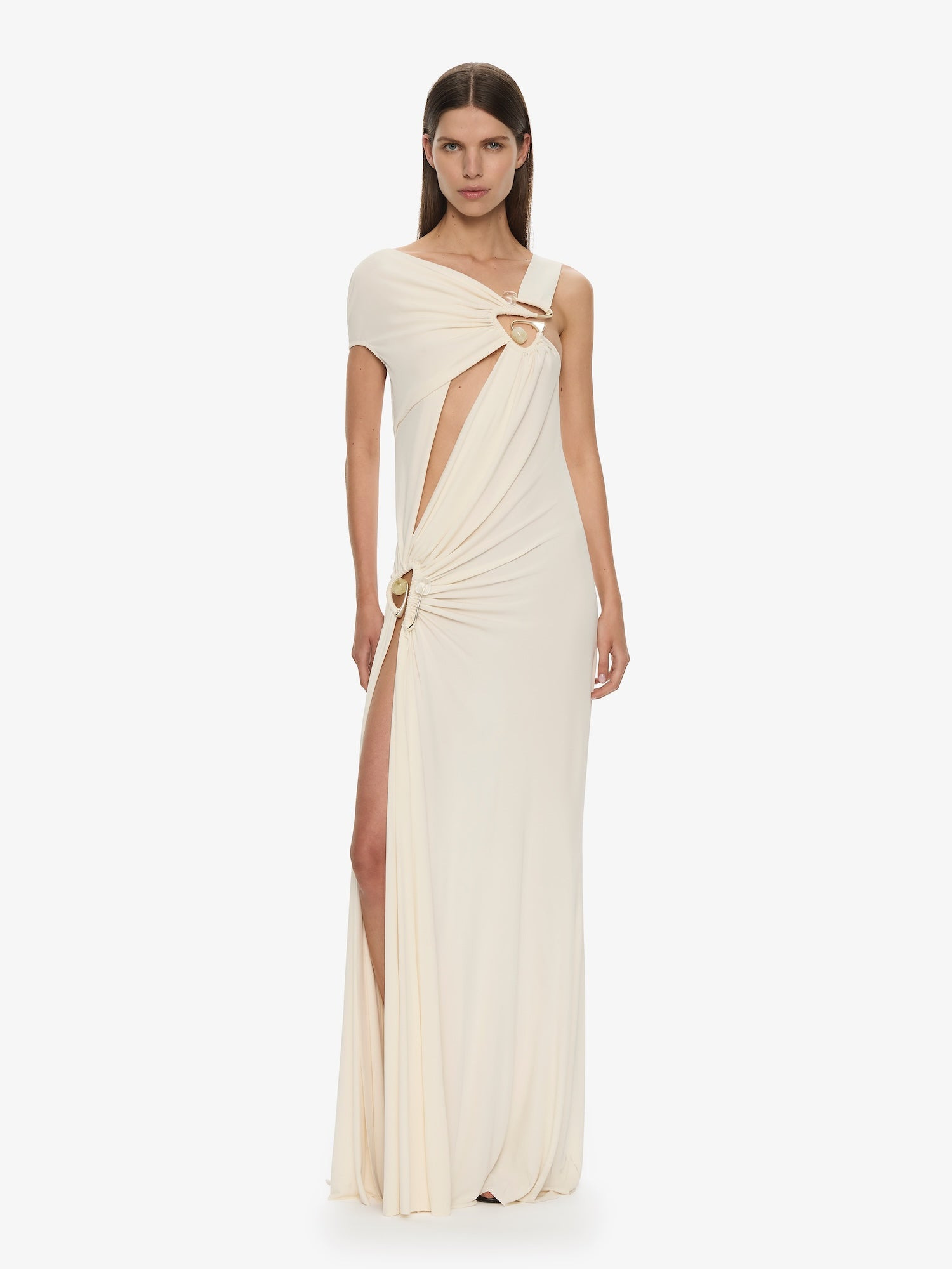 Veer Spiral Crystal Draped Jersey Dress - 3