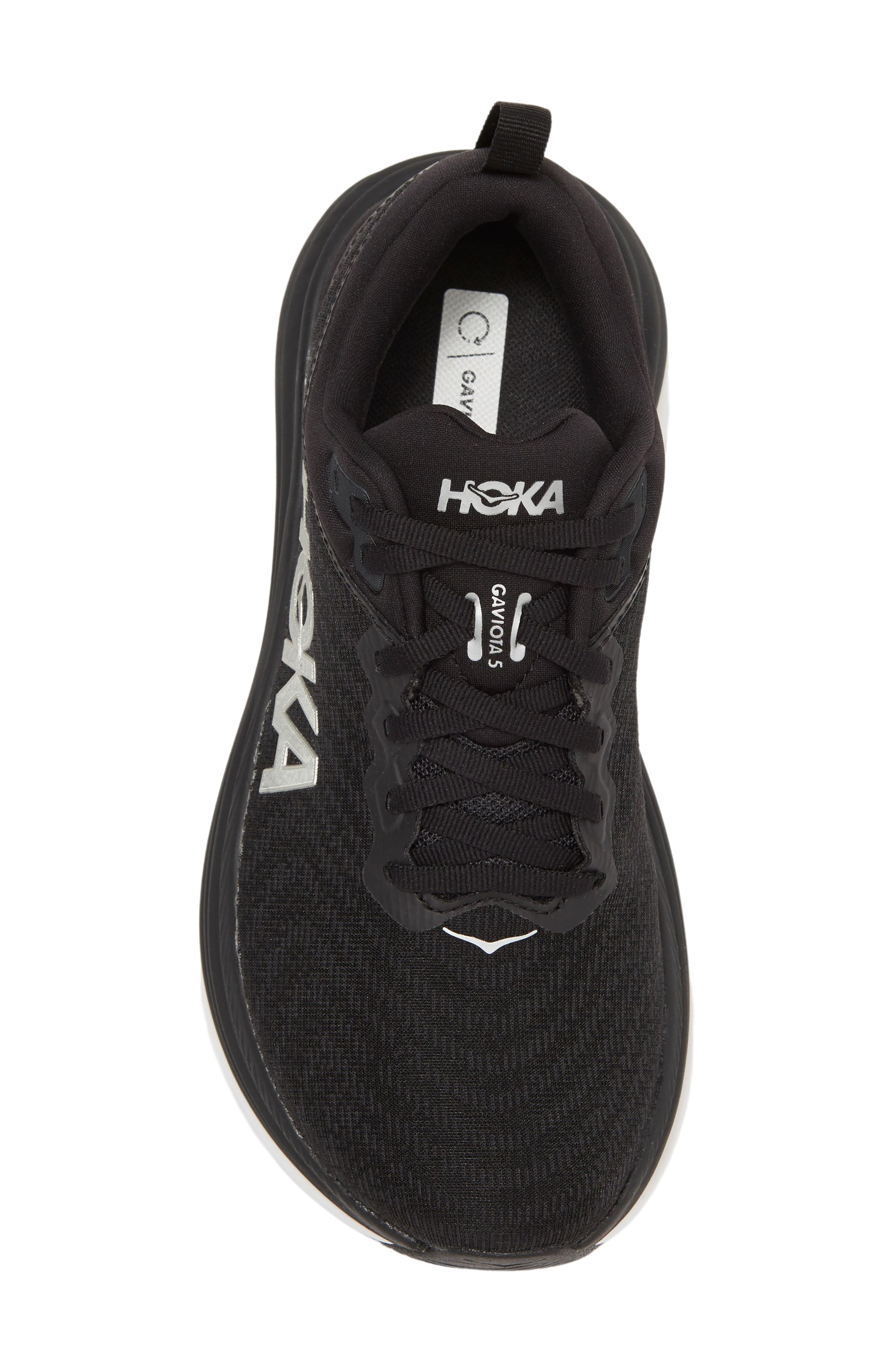HOKA Gaviota 5 Running Shoe in Black /White at Nordstrom - 5