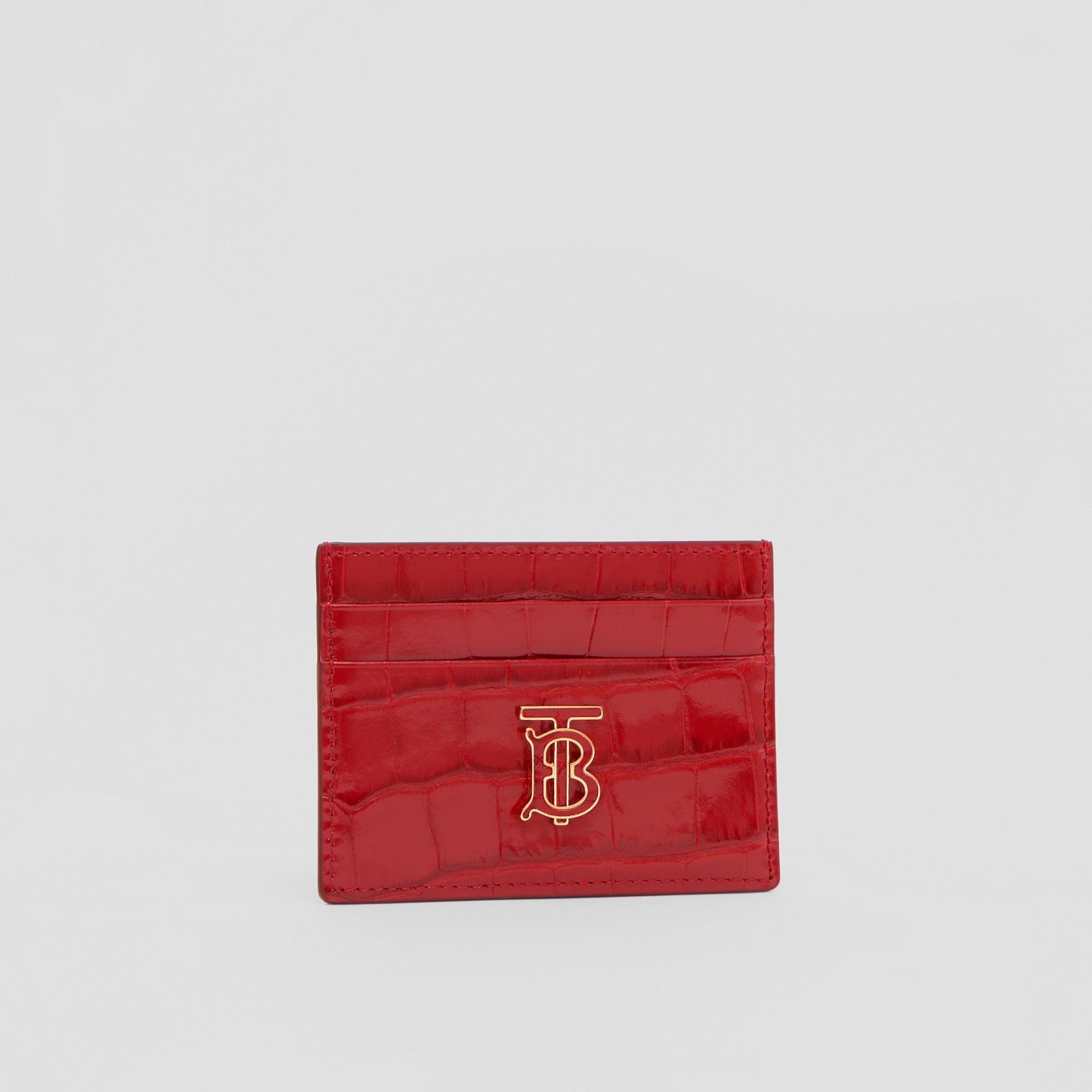 Embossed Leather TB Card Case - 4