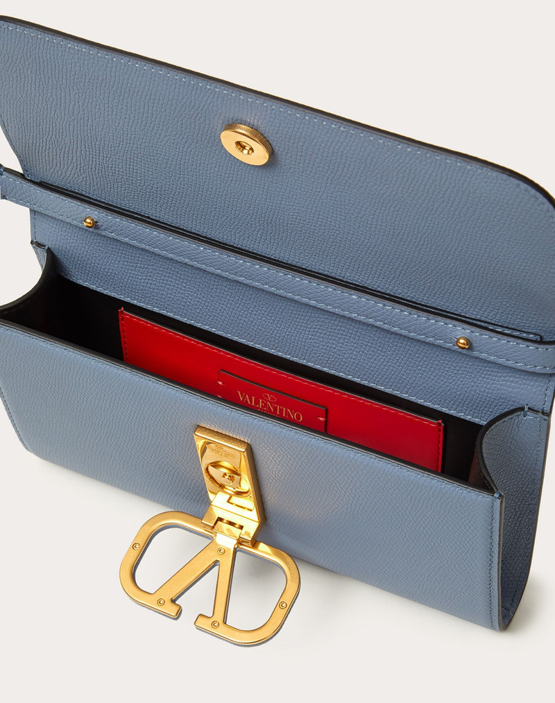 VSLING Grainy Calfskin Clutch with Shoulder Strap 4