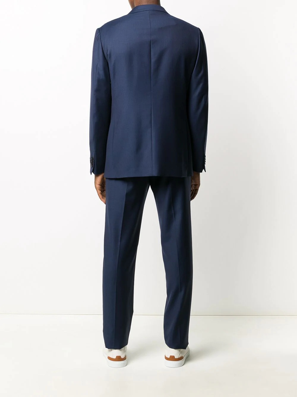 pinstripe two-piece wool suit - 4