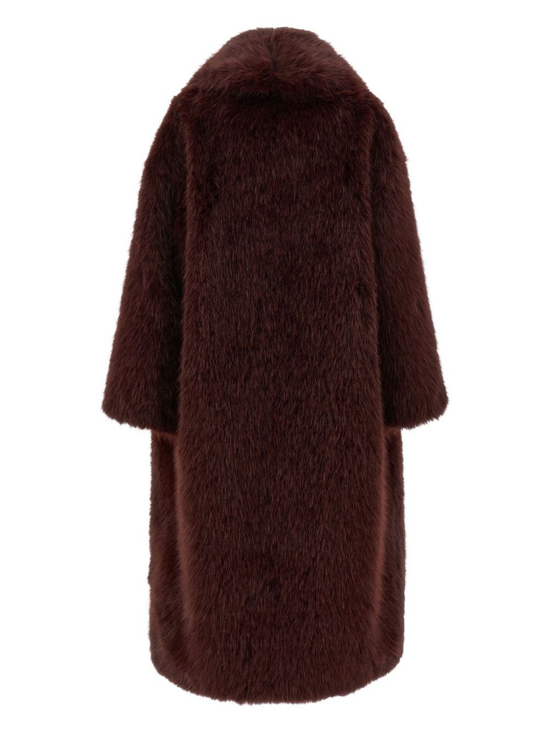 ELISABETTA FRANCHI shawl-collar faux-fur coat outlook