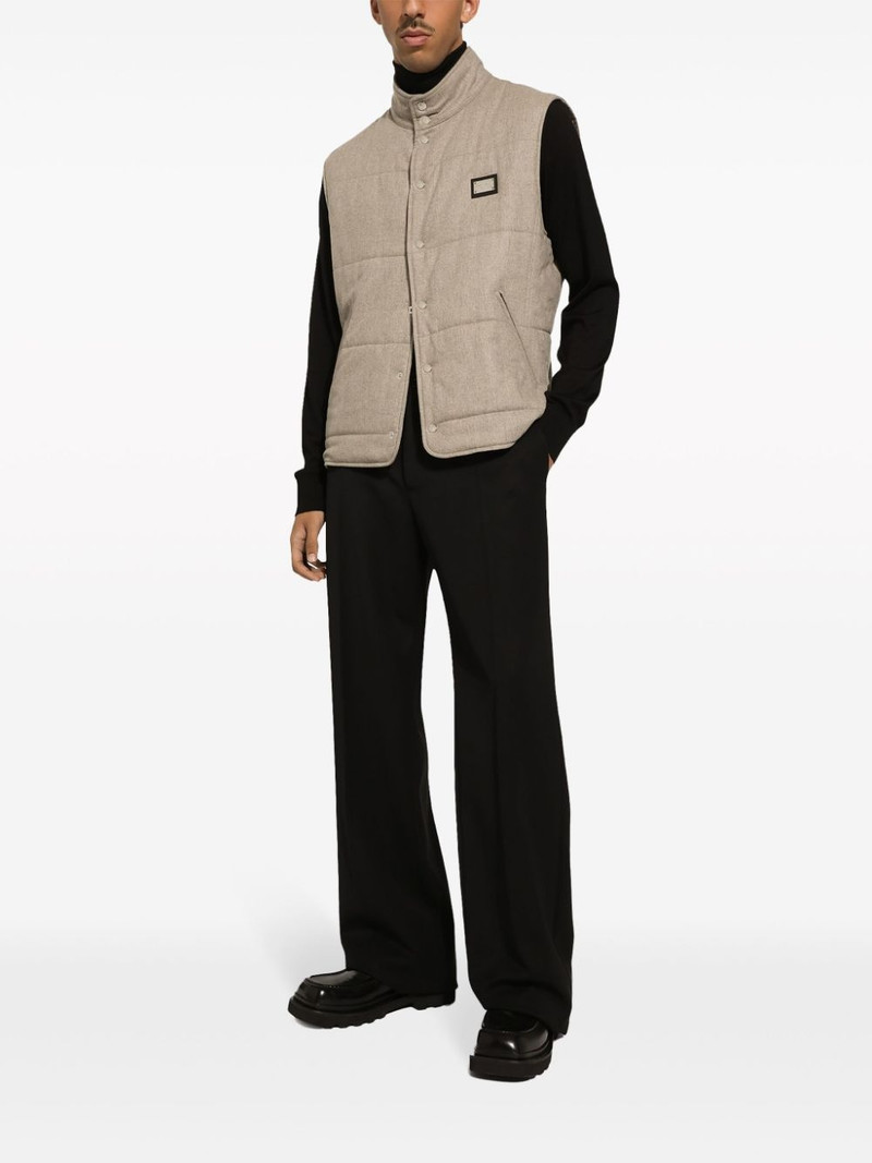 Dolce & Gabbana logo-plaque cashmere-blend gilet outlook