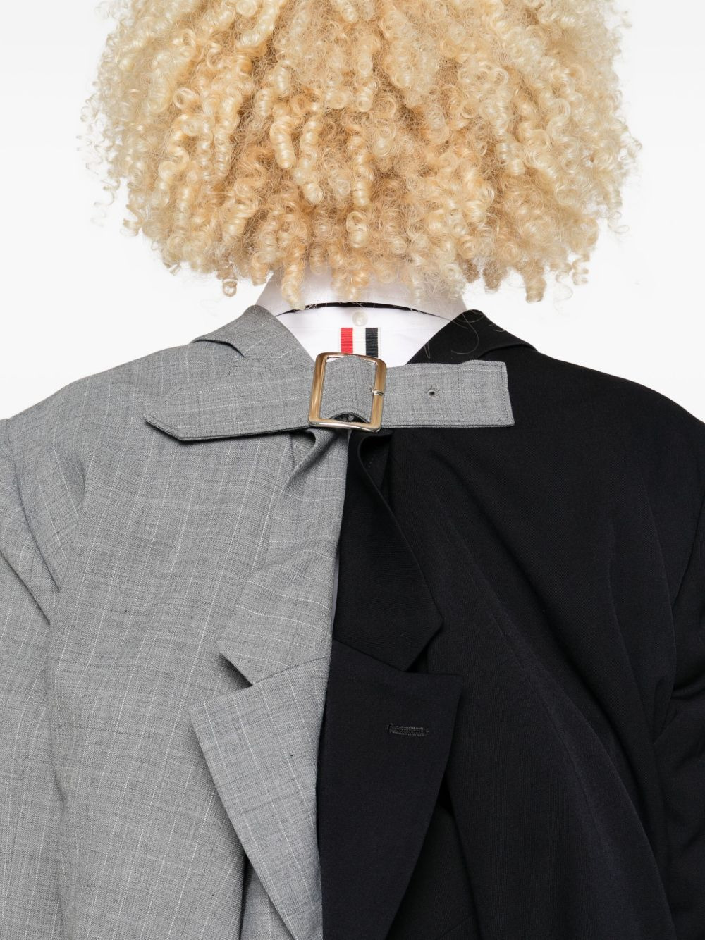 pinstripe two-tone jacket - 5