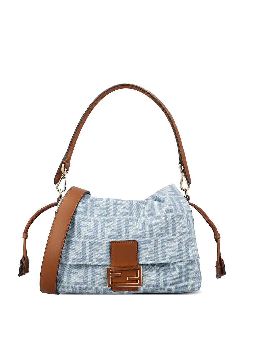 MOTHER BAGUETTE MEDIUM BAG IN DENIM FF - 1
