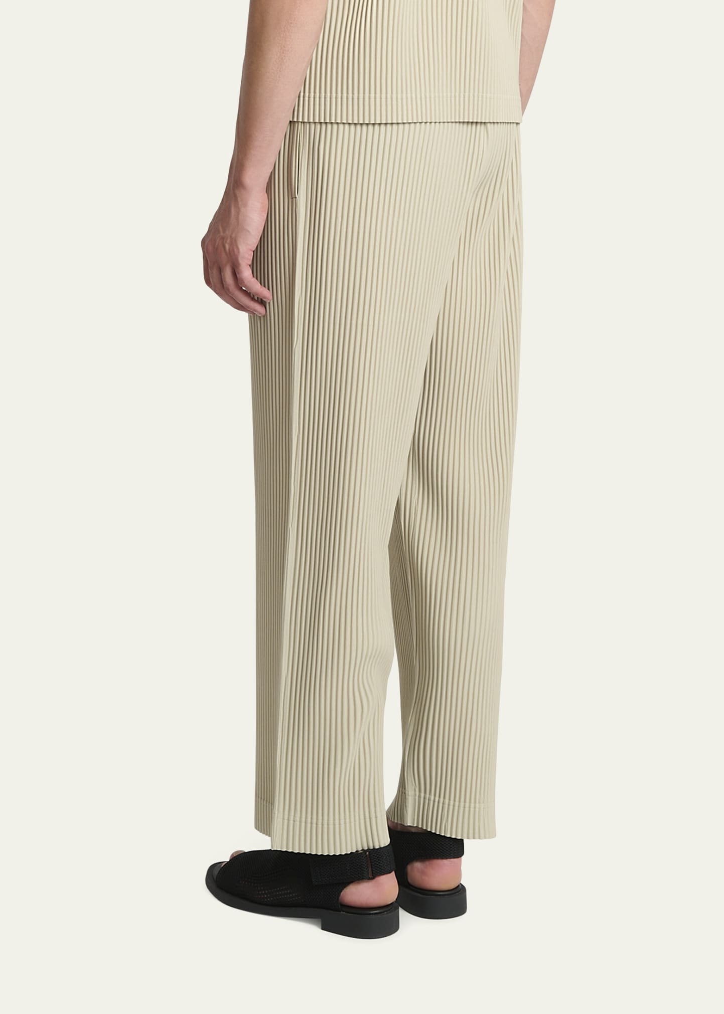 Men's Tailored Pleats Straight-Leg Pants - 3