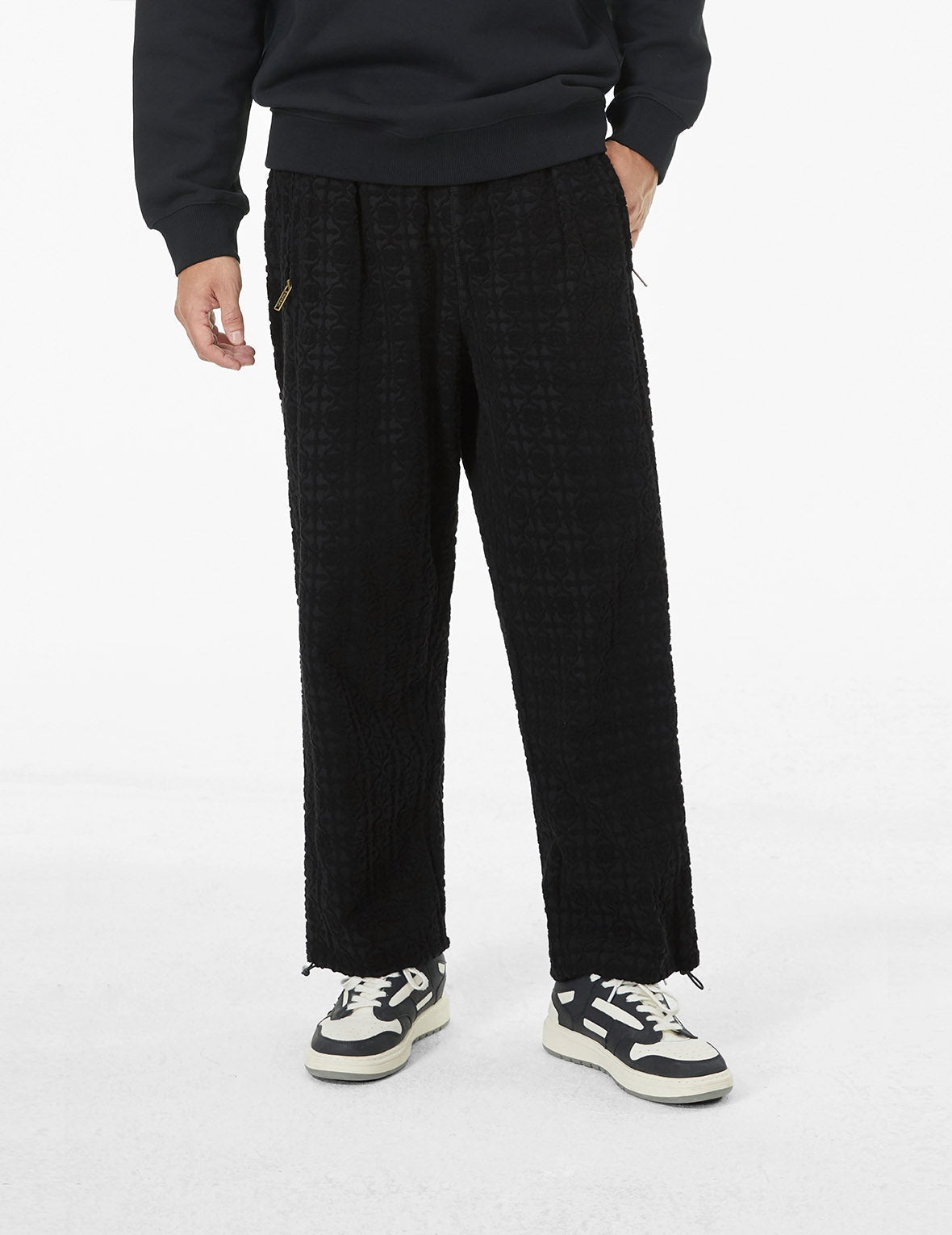 Allover Kamon Jacquard Relax Fit Sweatpants - 5