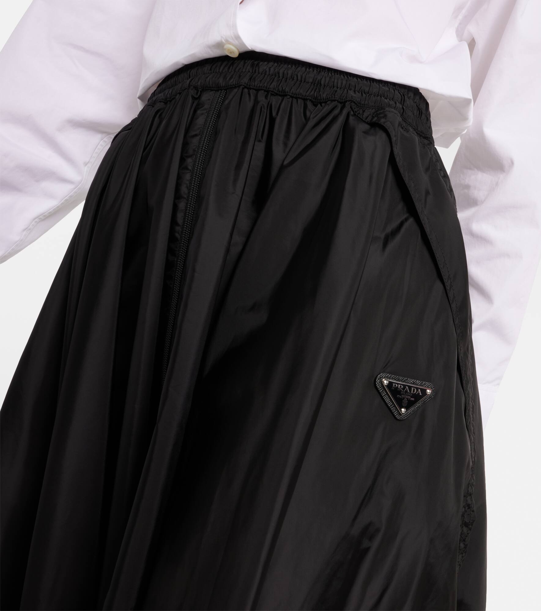 Logo Re-Nylon midi skirt - 4