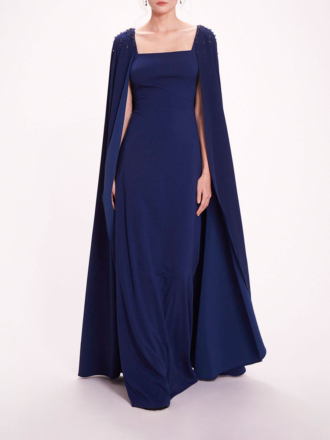 EMBELLISHED CAPE GOWN - 1