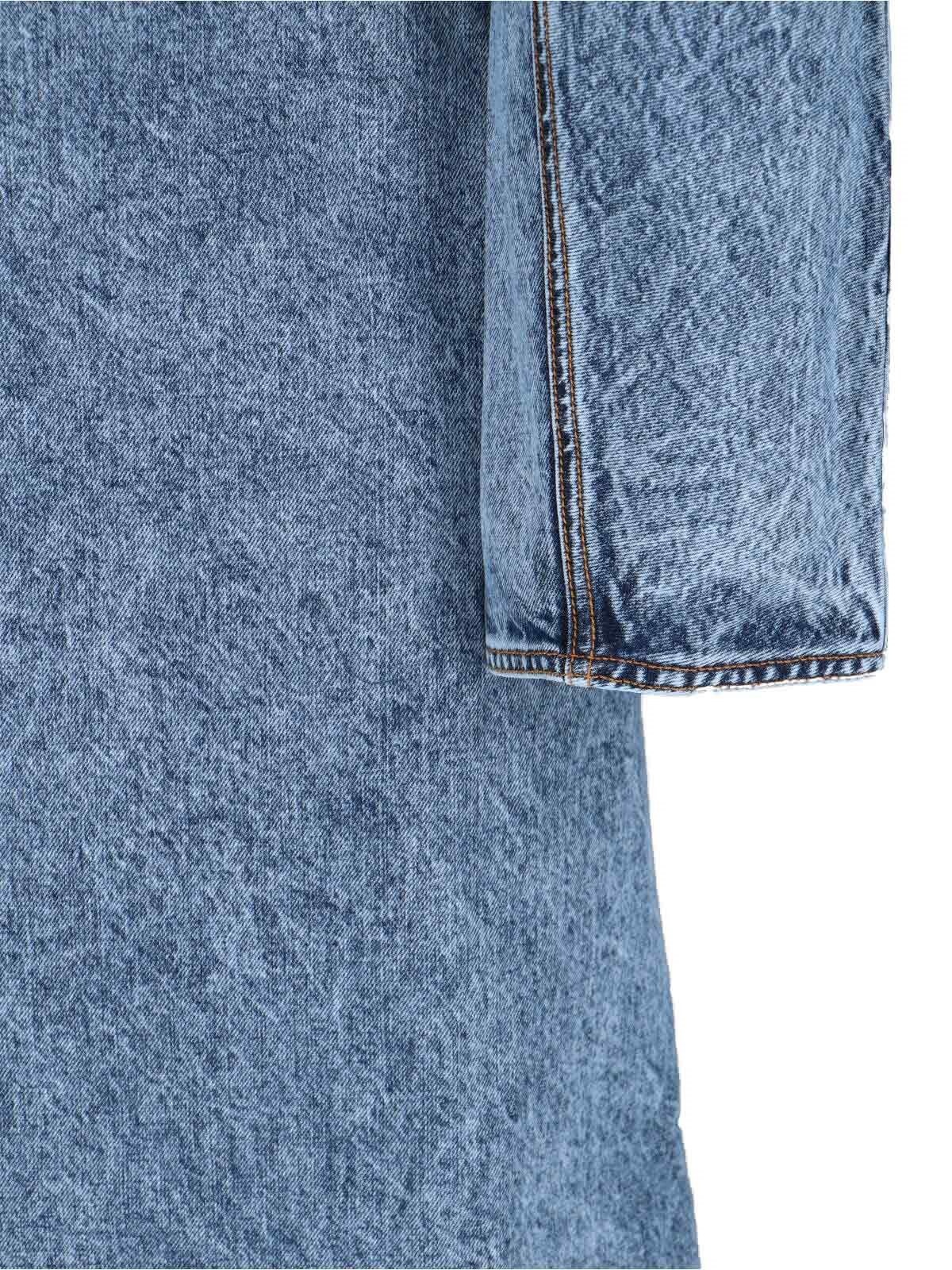 DENIM TRENCH COAT - 5