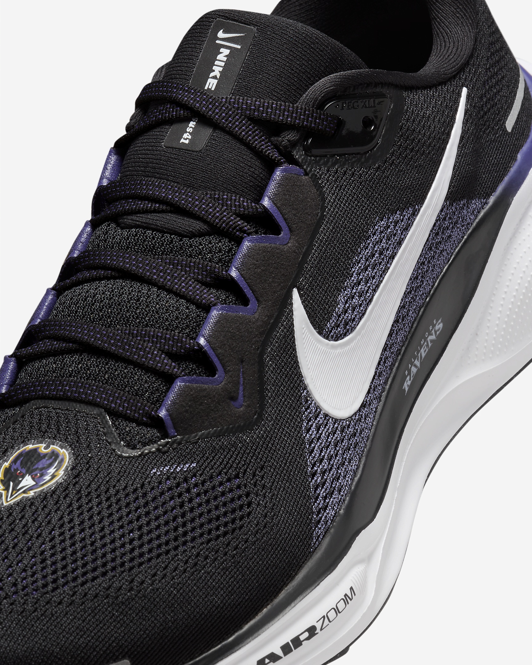 Nike Pegasus 41 NFL Baltimore Ravens Men's Road Running Shoes - 7