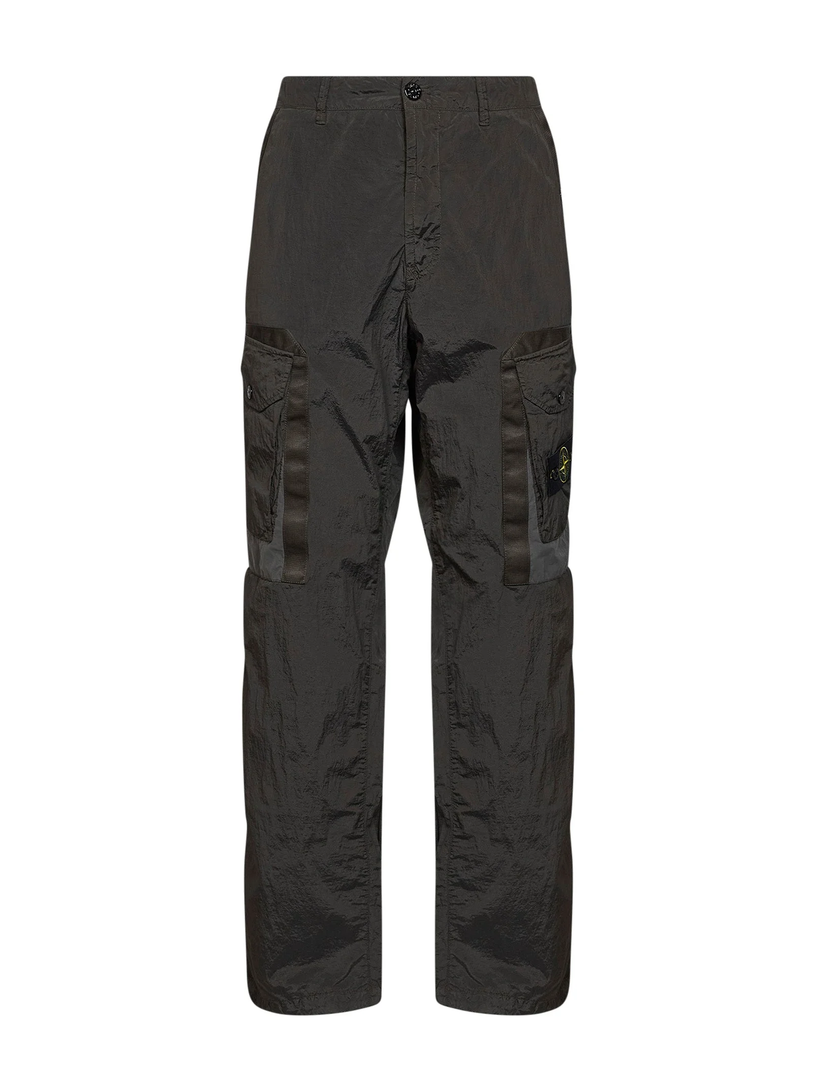 Coal grey Metal Nylon cargo trousers - 1