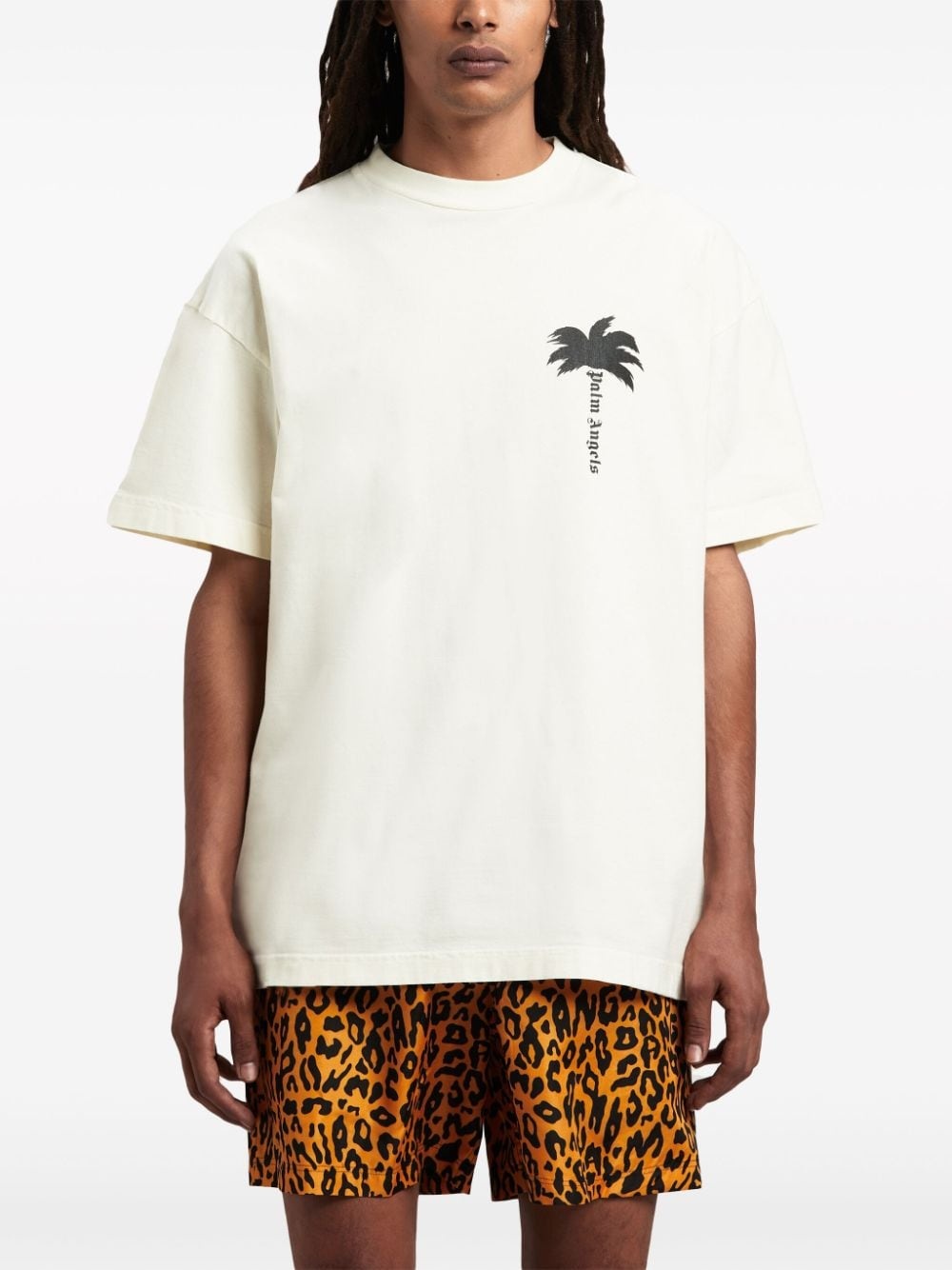 pam tree-print cotton T-shirt - 3