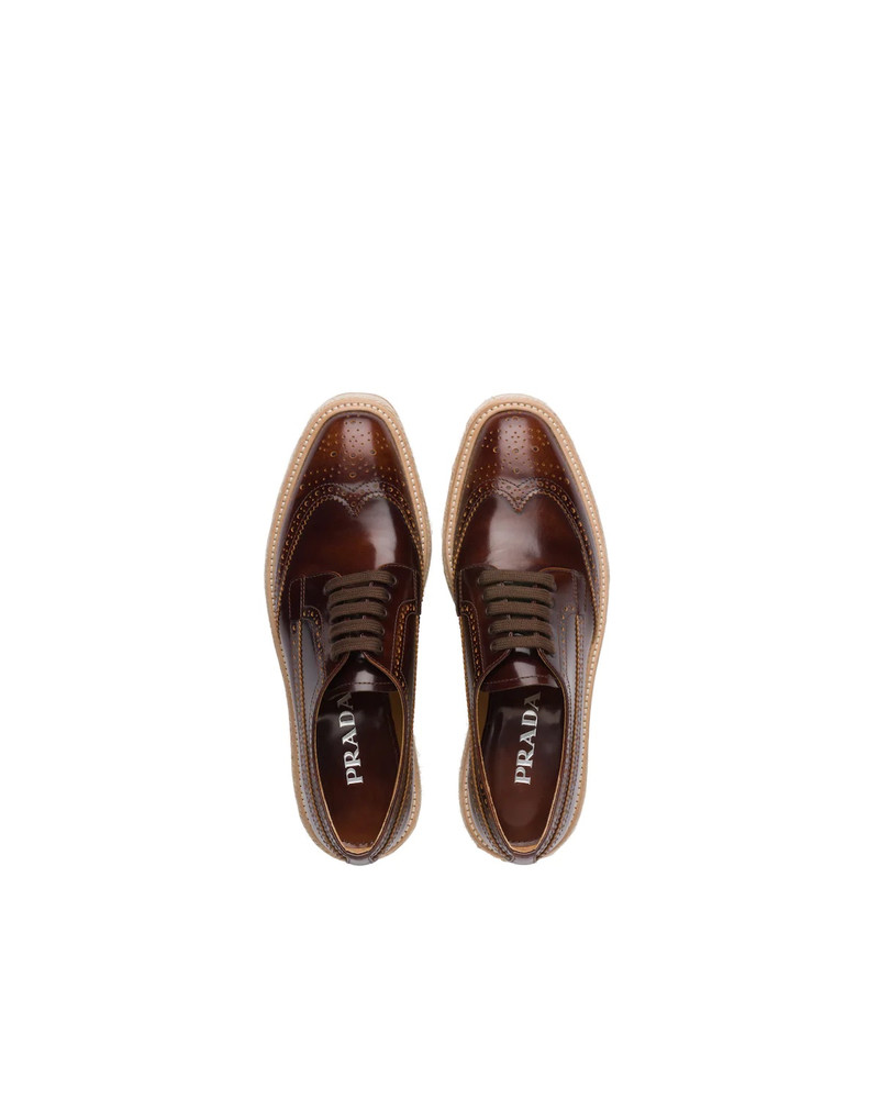 Microsole brushed leather shoes 4