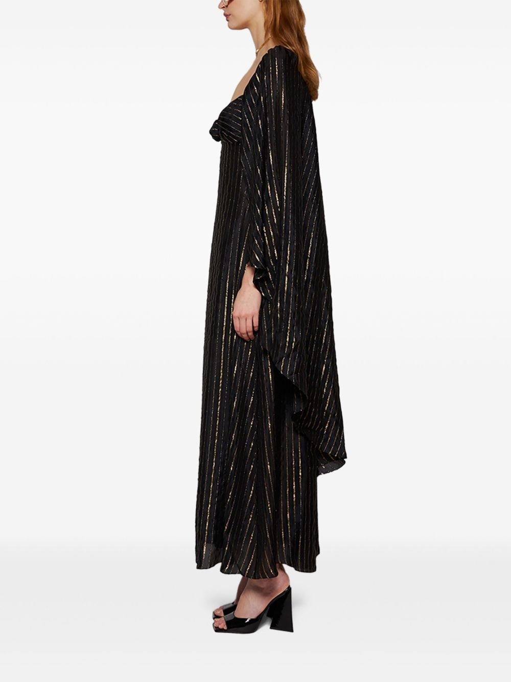 Promise Of Splendor metallic-striped maxi dress - 3