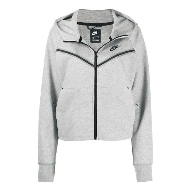 (WMNS) Nike Tech Fleece Windrunner Hooded Jacket Grey Gray CW4298-063 - 1