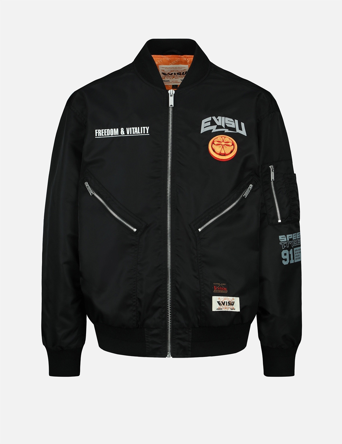 LOGO AND KAMON EMBROIDERED MA-1 BOMBER JACKET - 2