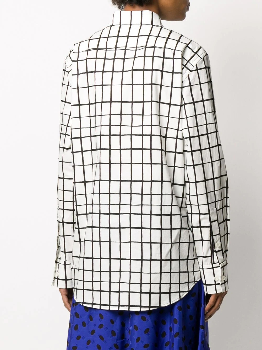 grid print shirt - 4