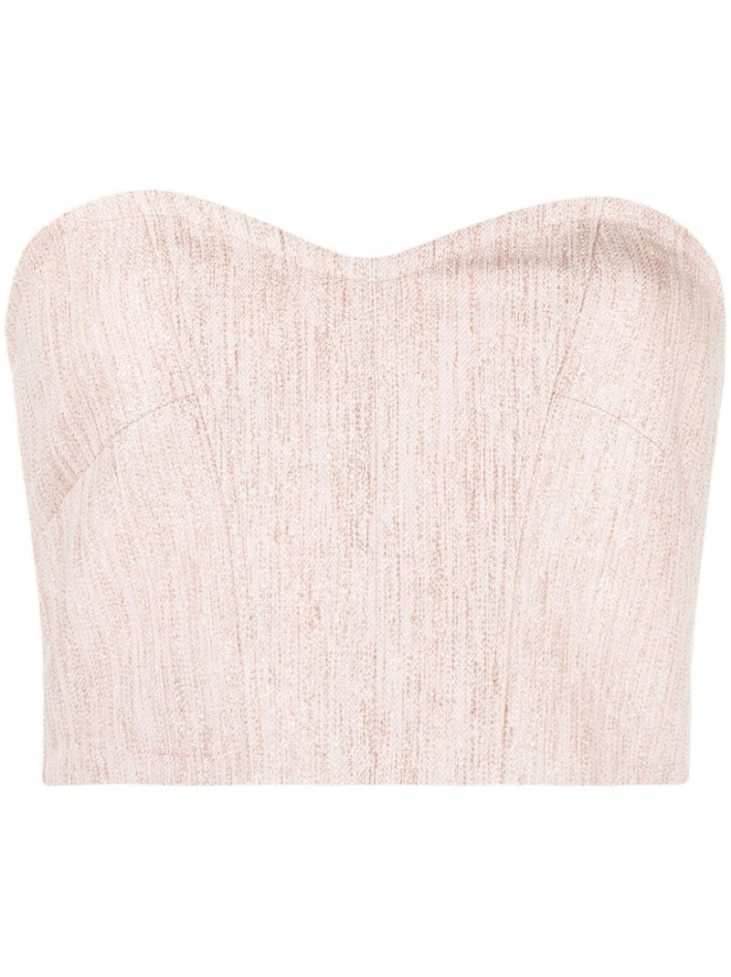 strapless bustier crop top 1