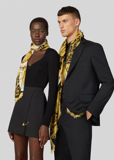 VERSACE Contrast Barocco Print Scarf outlook