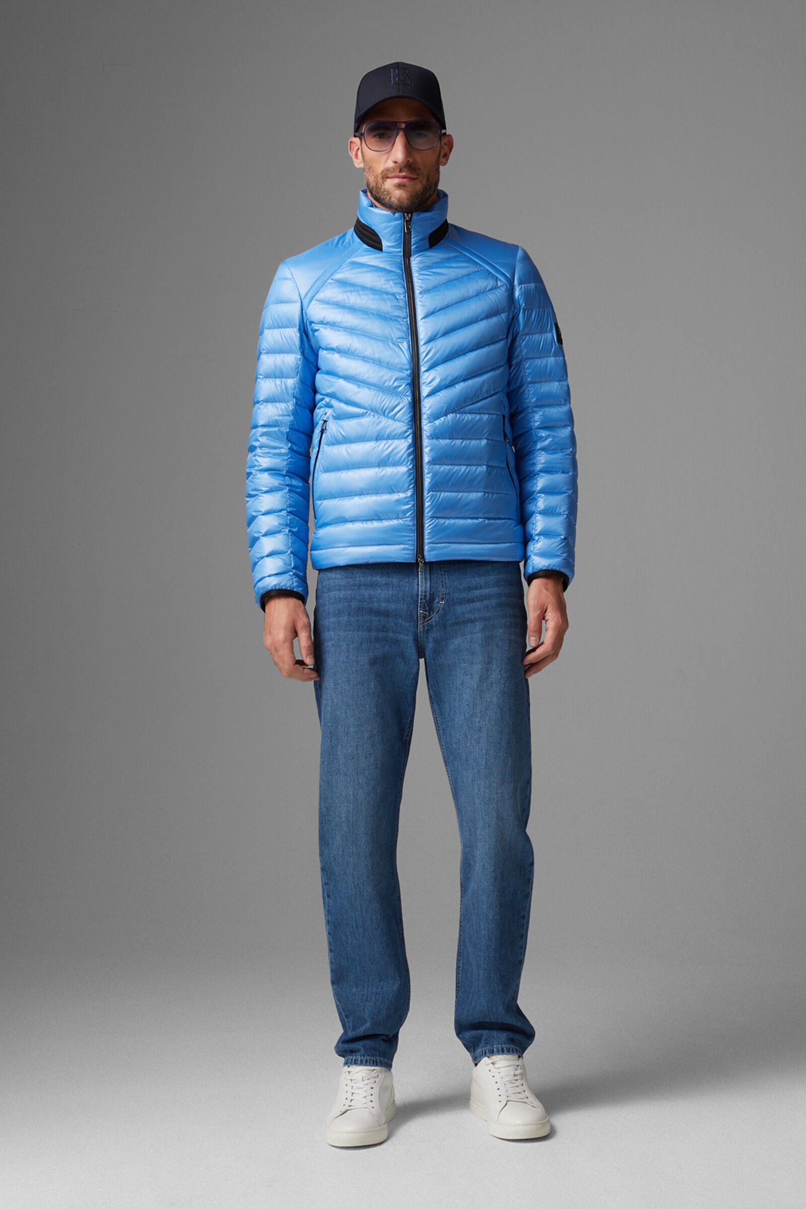 Liman lightweight down jacket in Ice blue - 4