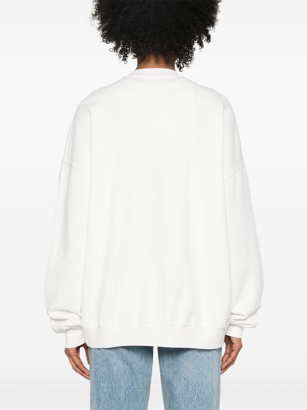 Miles logo-patch cotton sweatshirt - 4