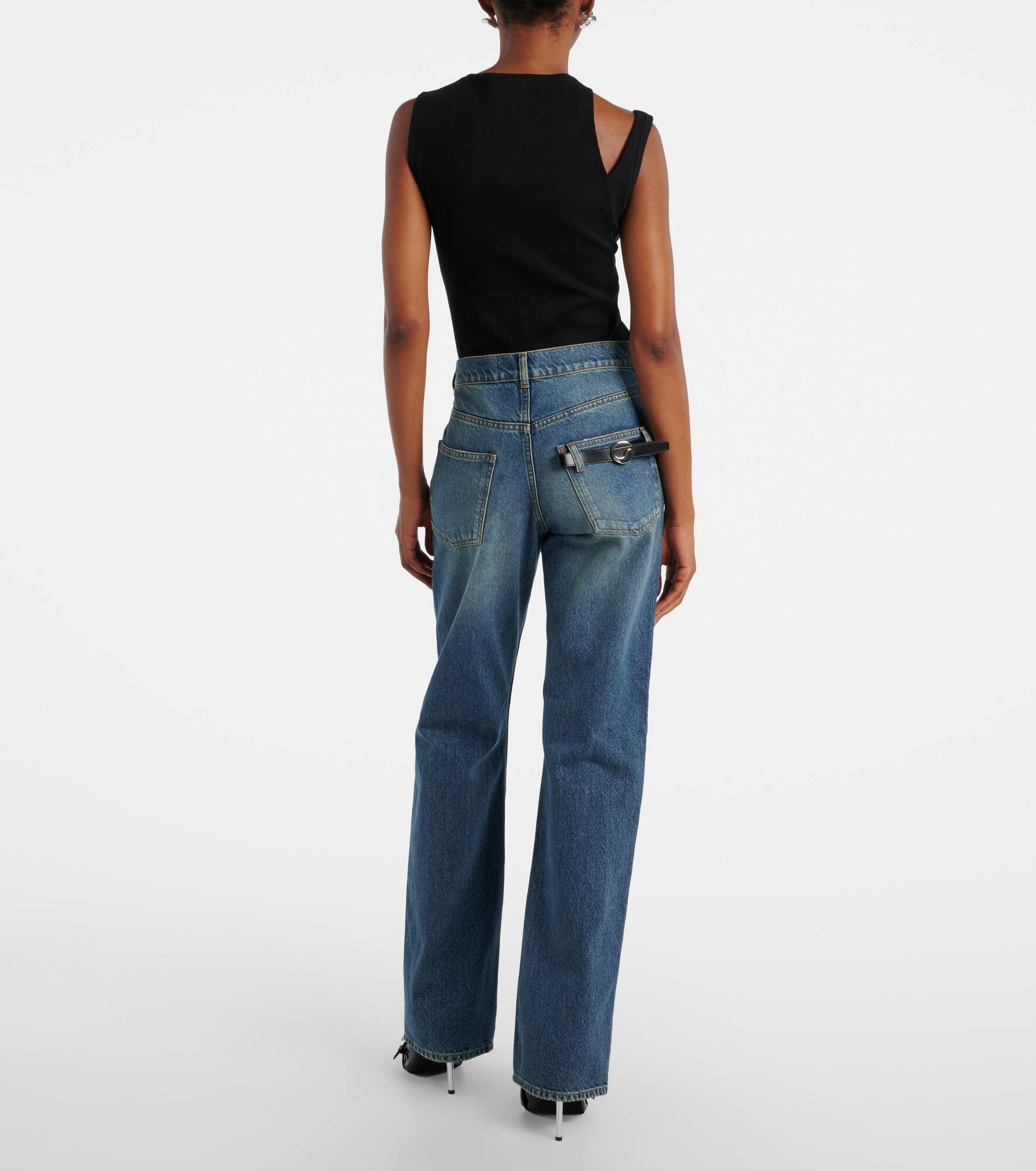 Mid-rise straight jeans - 3