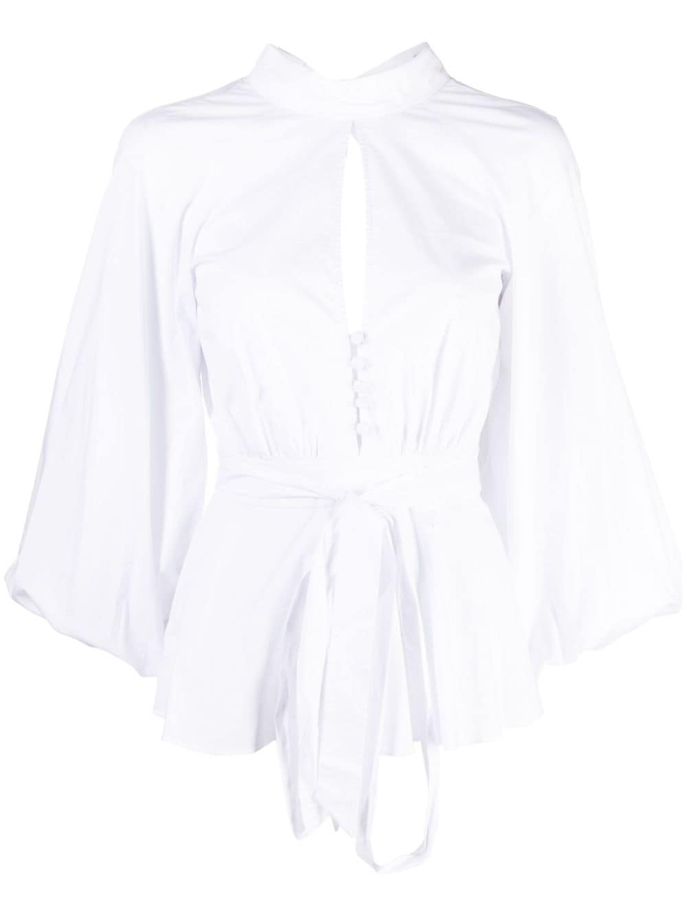 Danica cut-out belted blouse - 1