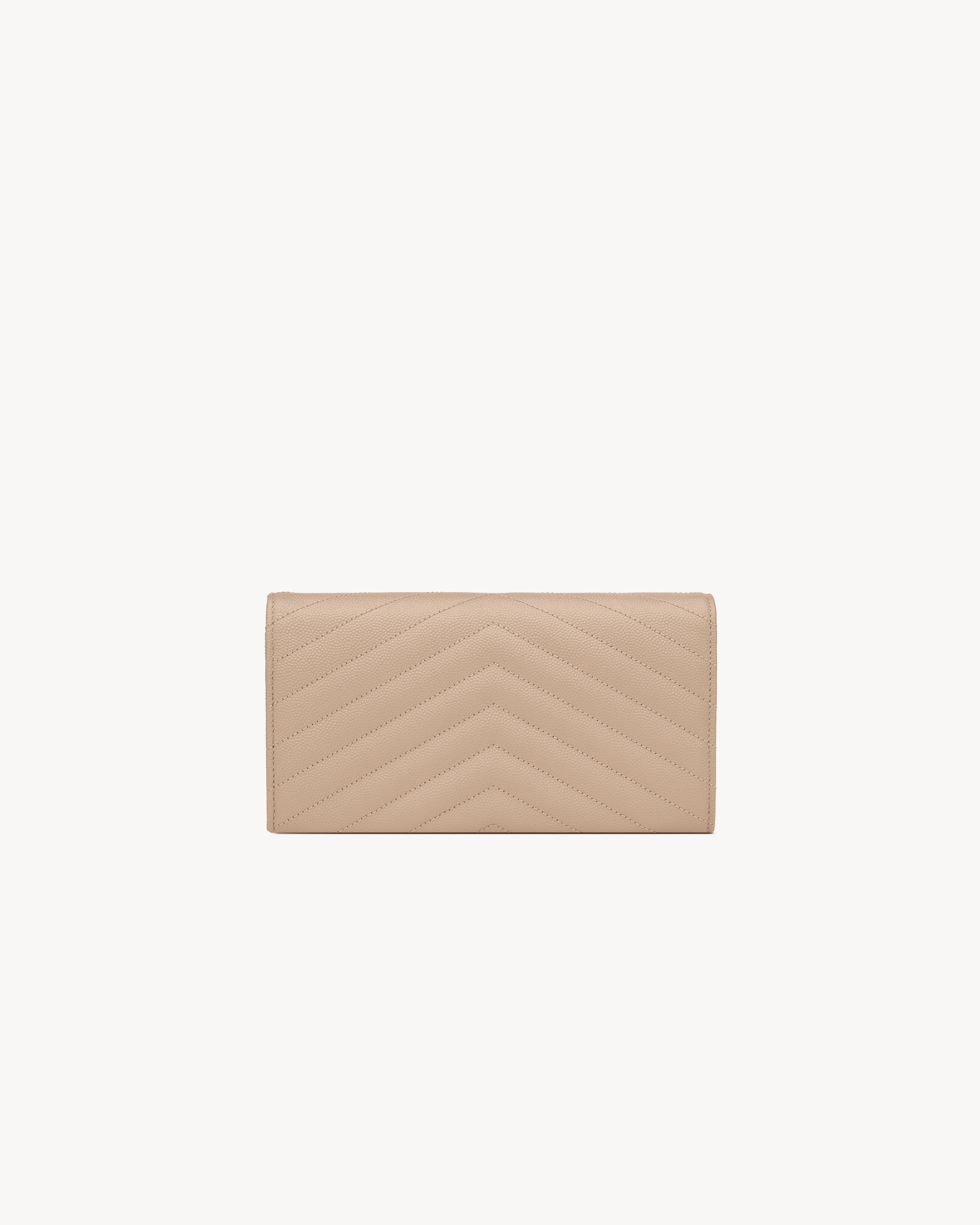CASSANDRE MATELASSÉ LARGE FLAP WALLET IN GRAIN DE POUDRE LEATHER - 2