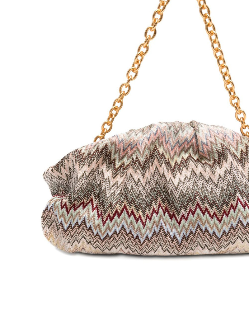 Raschel zig-zag pattern clutch bag 4