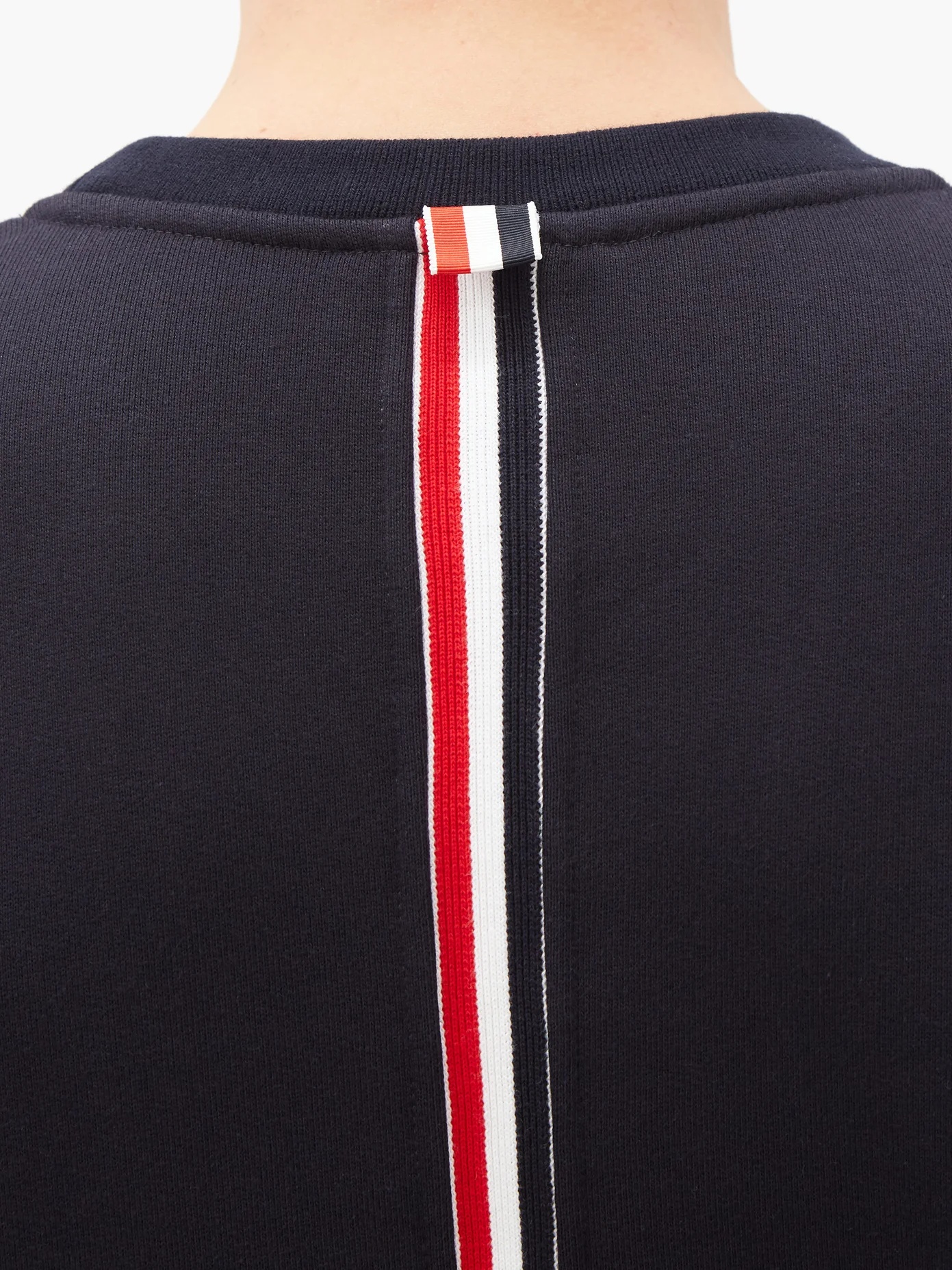 Tricolor-jacquard cotton-jersey sweatshirt - 4