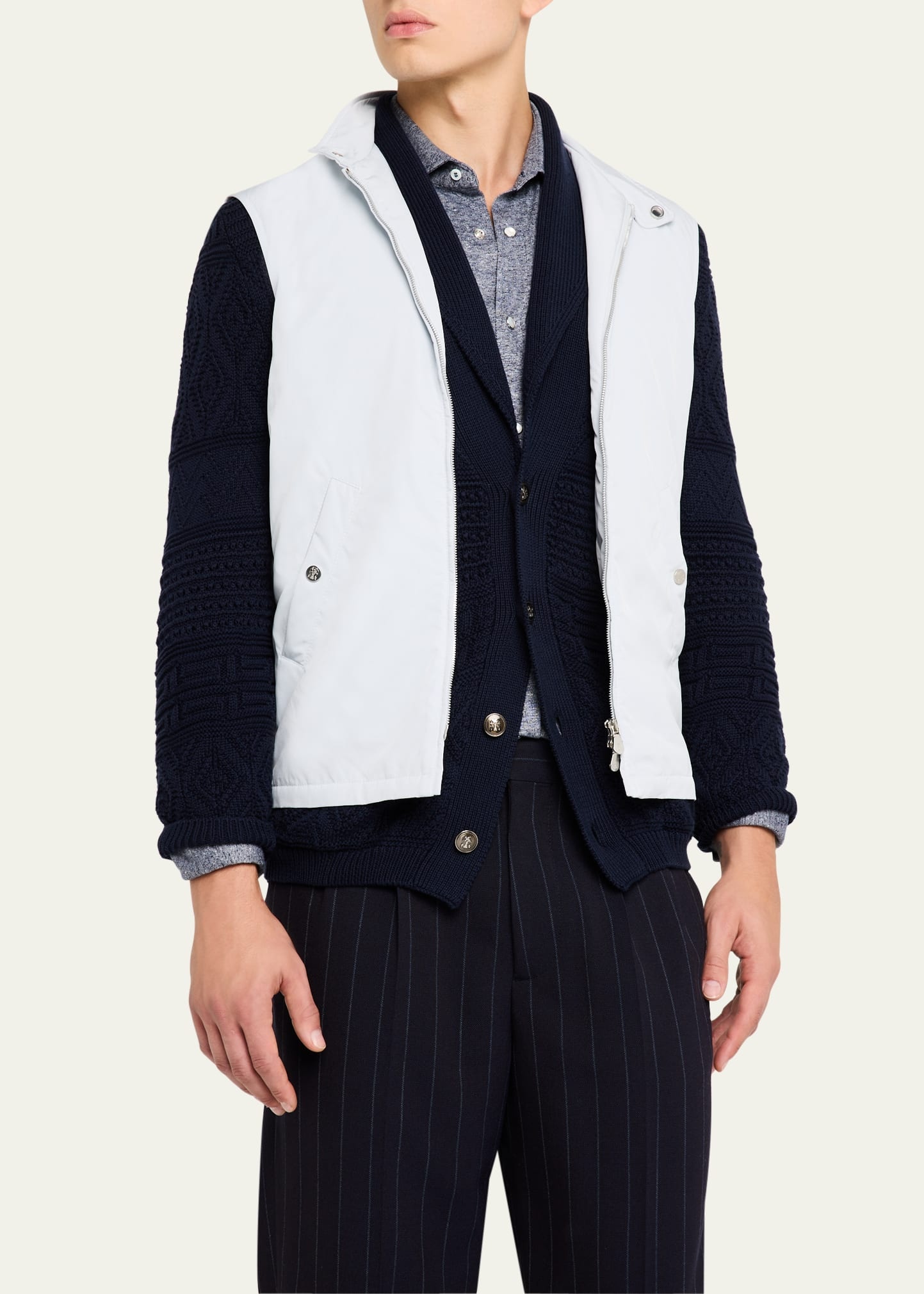 Men's Water-Resistant Microfiber Full-Zip Vest - 4
